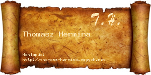 Thomasz Hermina névjegykártya
